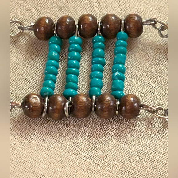 Native Turquoise Seed beads Choker including Earrings - Picture 5 of 7